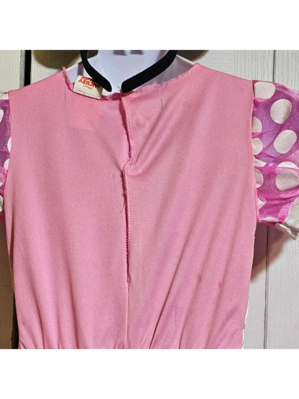Minnie Mouse Pink Polka Dot Costume Girls 8-10 Disney Parks Sorcerer Hat Ears - Picture 6 of 7